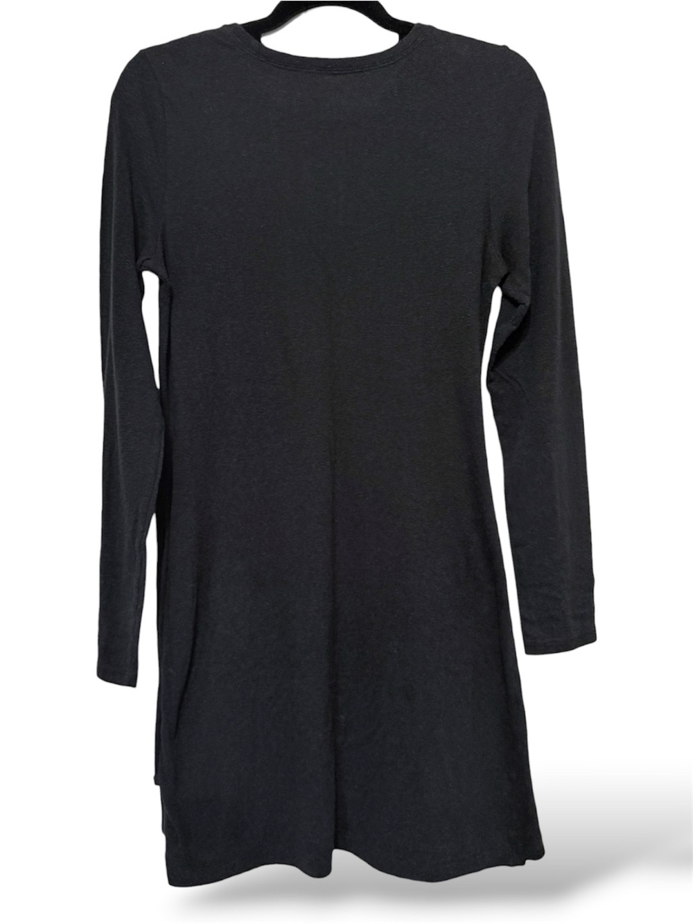 Aerie Black Long Sleeve Tie Front Mini Dress Women’s Medium Soft Knit - Picture 4 of 9
